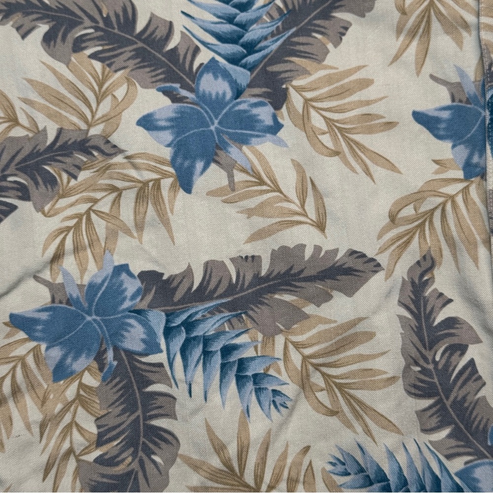 Banana Cabana 100% Silk Mens Hawaiian Tropical Floral S/S Button Up Shirt Sze XL - Picture 4 of 8